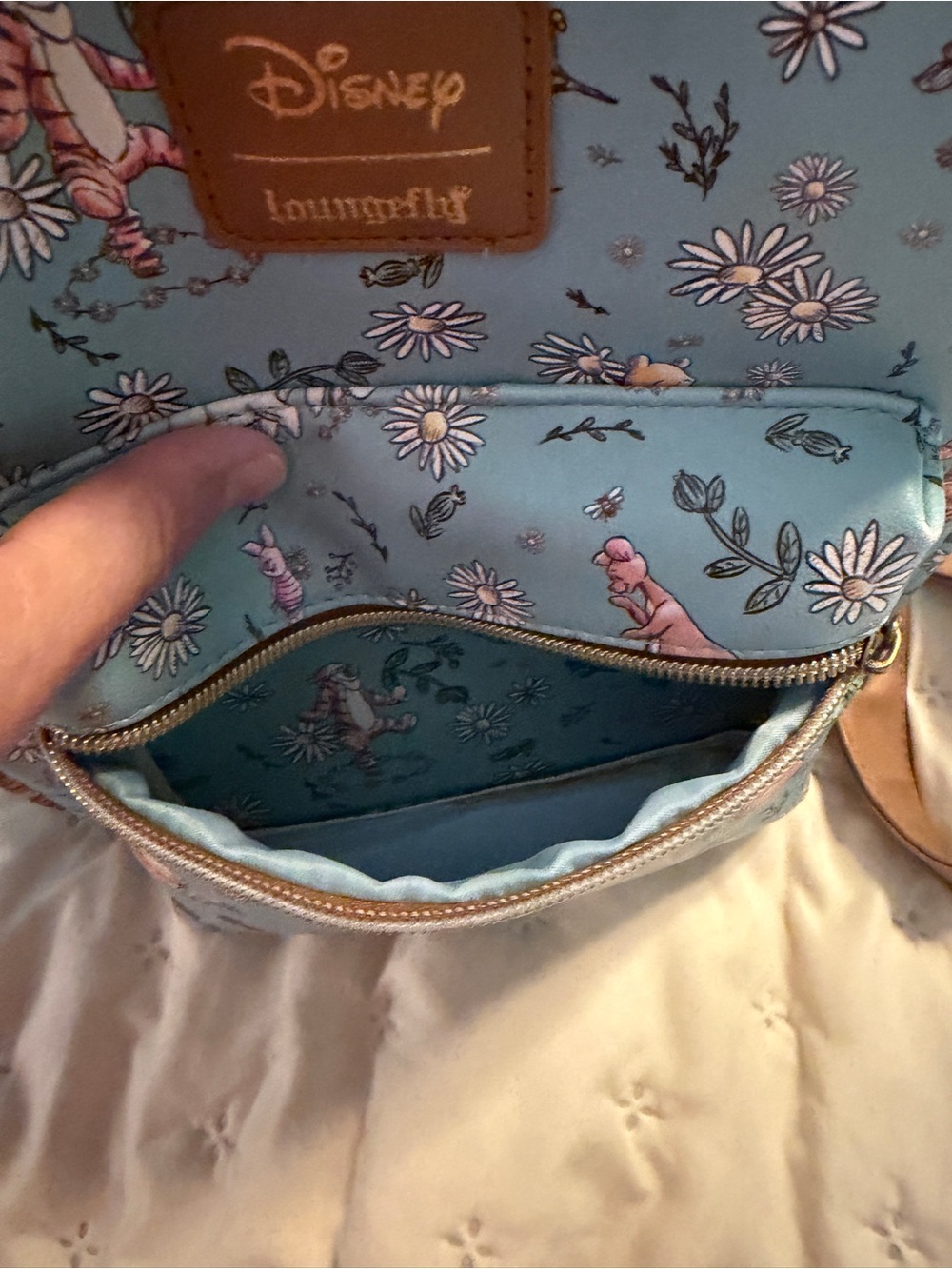 Disney Light Blue Floral Winnie the Pooh Mini Backpack - Picture 4 of 6